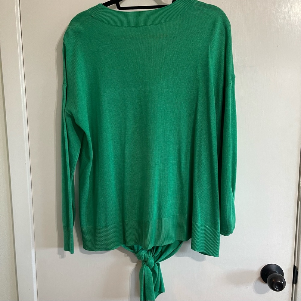 Westbound Kelly Green Sweater With Tie Knot Size XL - Picture 3 of 6